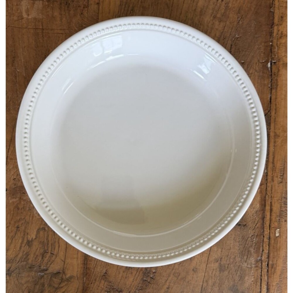 Le Creuset Stoneware Large 26 cm 10.25 in 2.25 qt 2.1 L Pie Dish White NEW